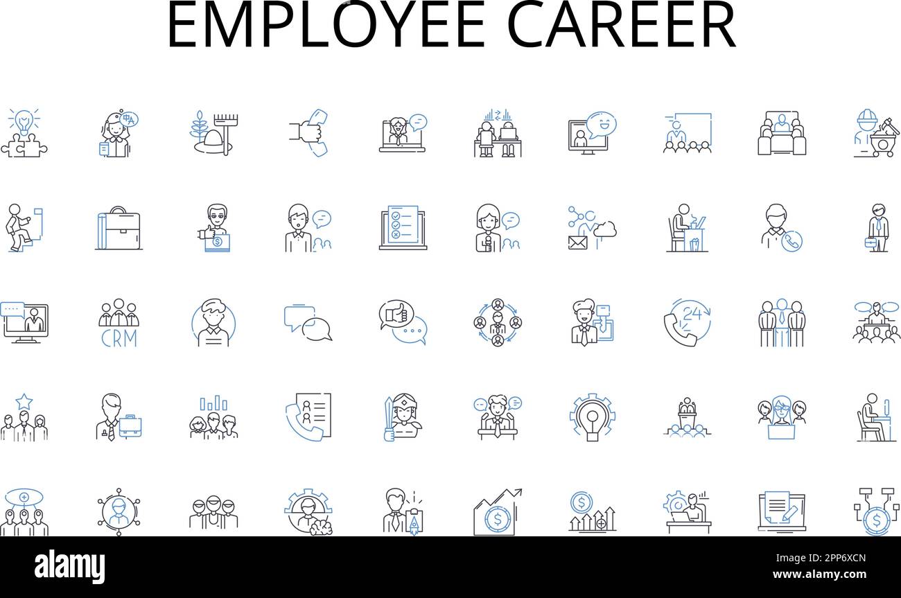 Employee career line icons collection. Relaxation, Recreation ...