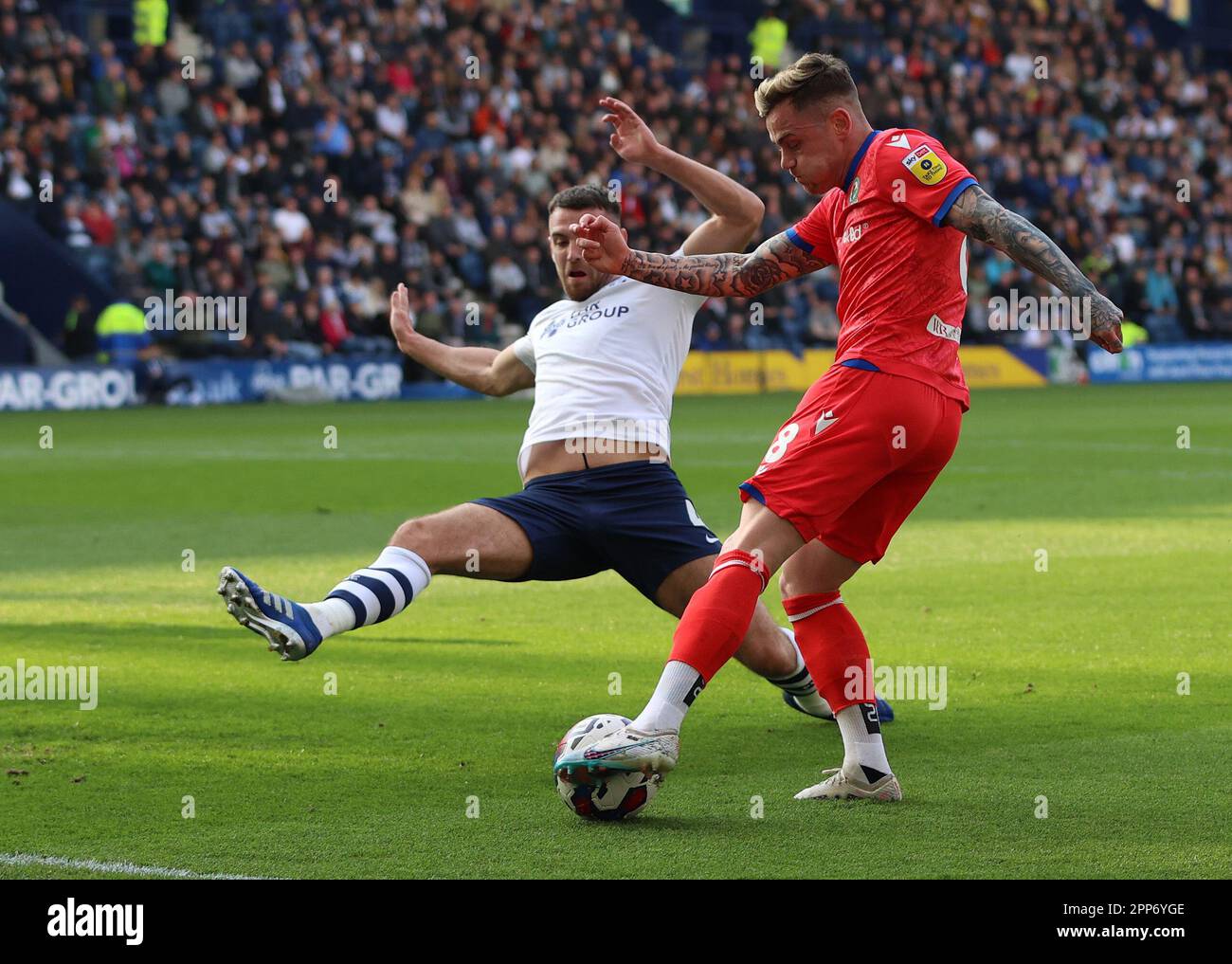 Deepdale, Preston, UK. 22nd Apr, 2023. Championship Football, Preston ...