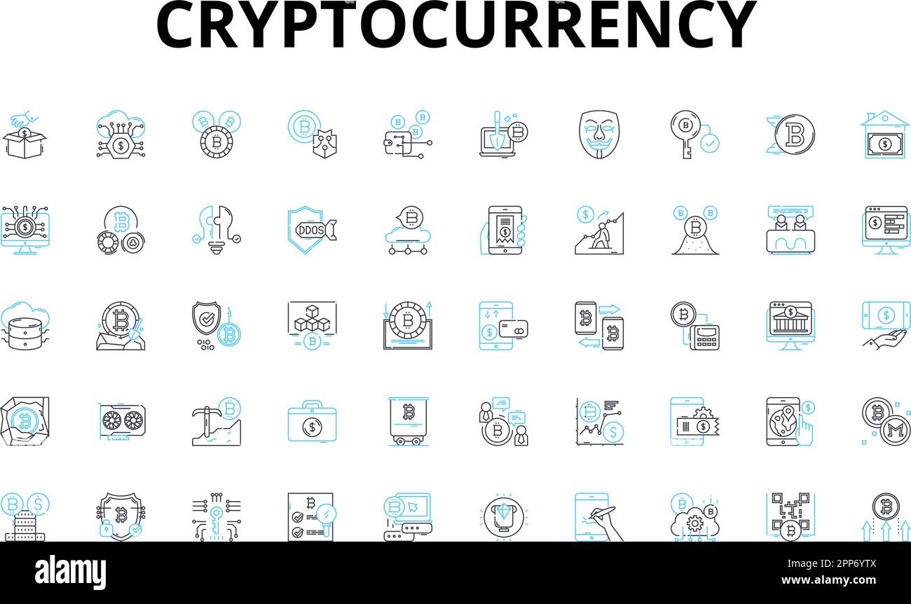 Cryptocurrency linear icons set. Bitcoin, Blockchain, Ethereum, Altcoins,  Mining, Wallets, Trading vector symbols and line concept signs. Exchange  Stock Vector Image & Art - Alamy