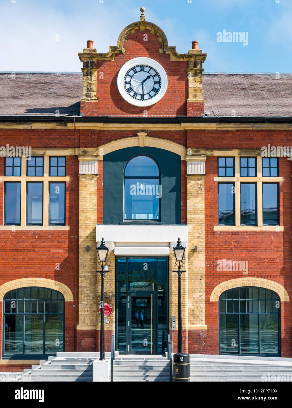 Newly refurbished Edwardian Granton Station building. Station Square, Edinburgh, Scotland, UK Stock Photo