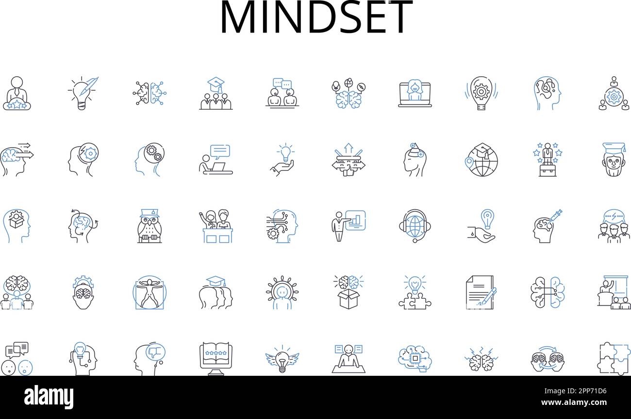 Mindset line icons collection. Empowerment, Visionary, Inspiration(04)