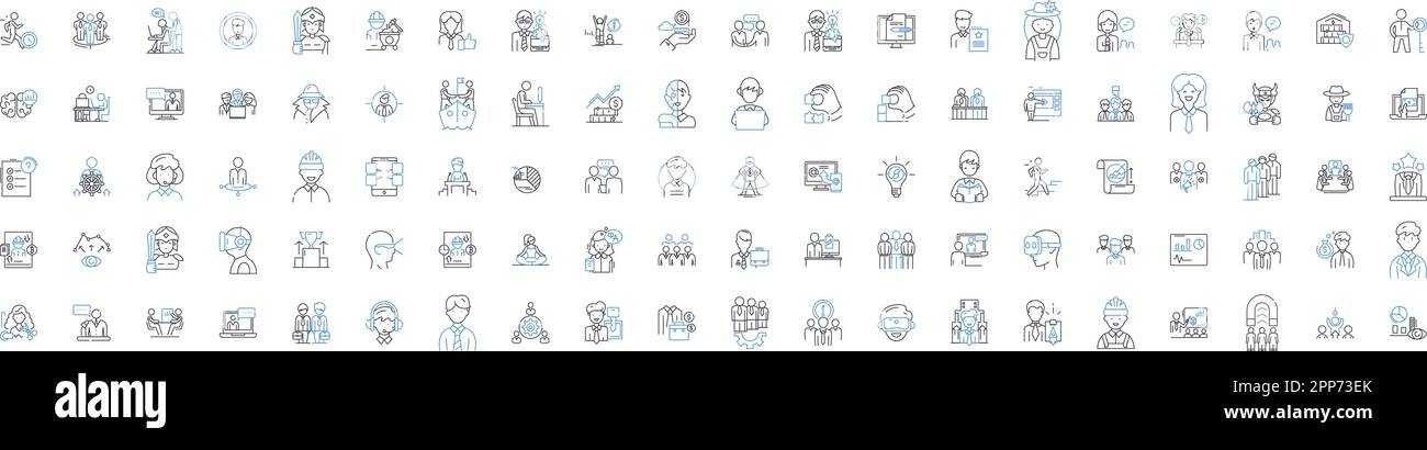 Job line icons collection. Employment , Occupation, Career, Workforce ...