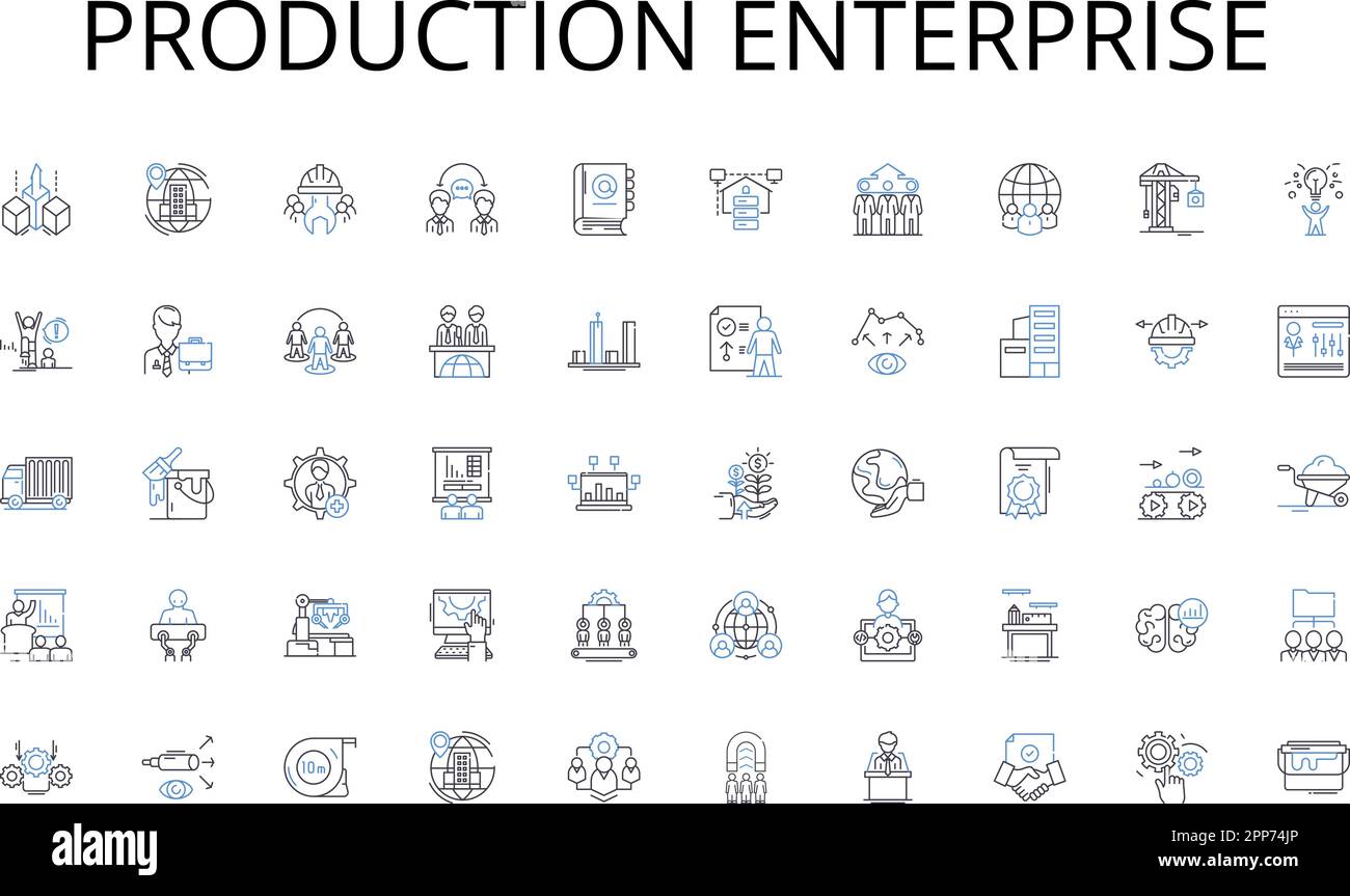 Production enterprise line icons collection. Evolution, Metabolism, Genetics, Ecosystem, Organelle, Photosynthesis, Homeostasis vector and linear Stock Vector