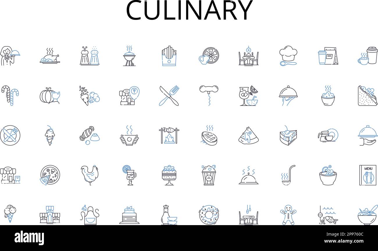 Culinary line icons collection. Immersion, Simulation, Interactivity, D ...