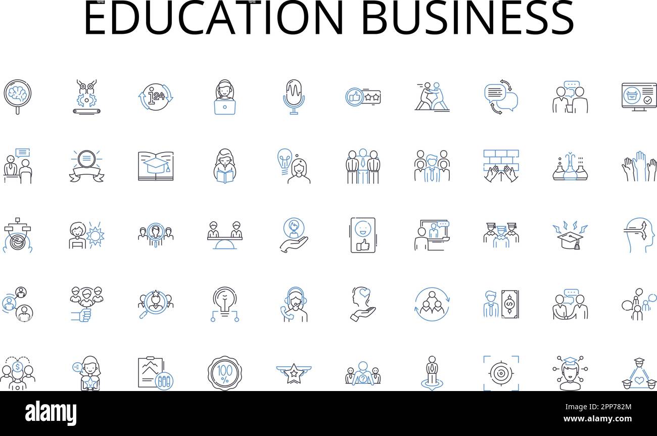 Education business line icons collection. Eloquence, Persuasion, Debate, Argumentation, Oratory, Rhetoric, Dialectic vector and linear illustration Stock Vector