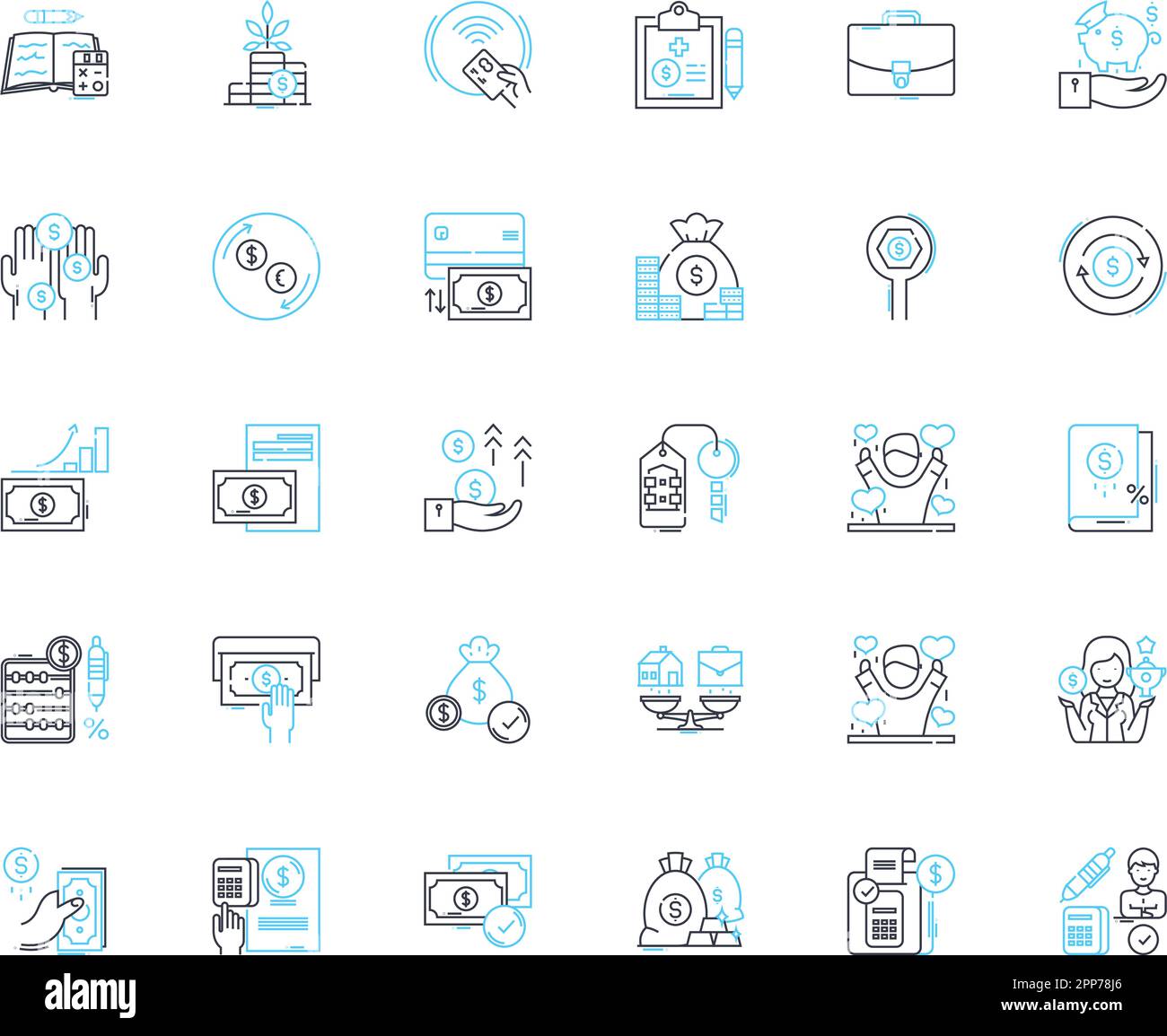 Cloud media linear icons set. Streaming, Cloud storage, Virtualization