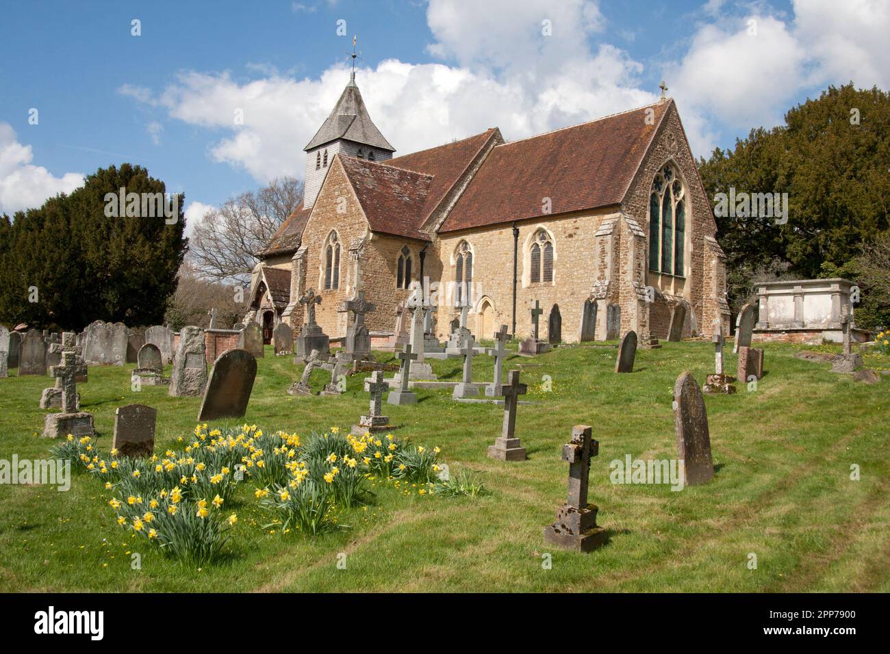 St Mary's & All Saints church, Dunsfold nr Chiddingfold, Godalming, Surrey Stock Photo