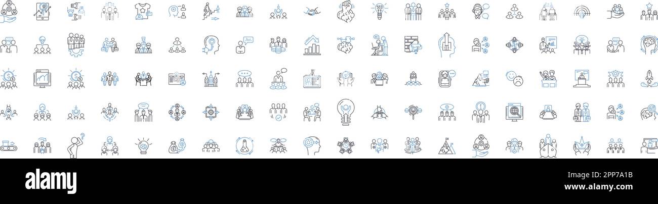 Business boosting line icons collection. Strategy, Marketing, Sales ...