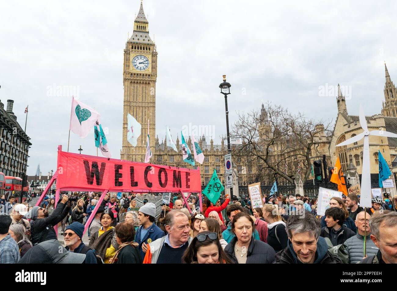 London, UK. 23rd Apr, 2023. Climate change activists Extinction ...