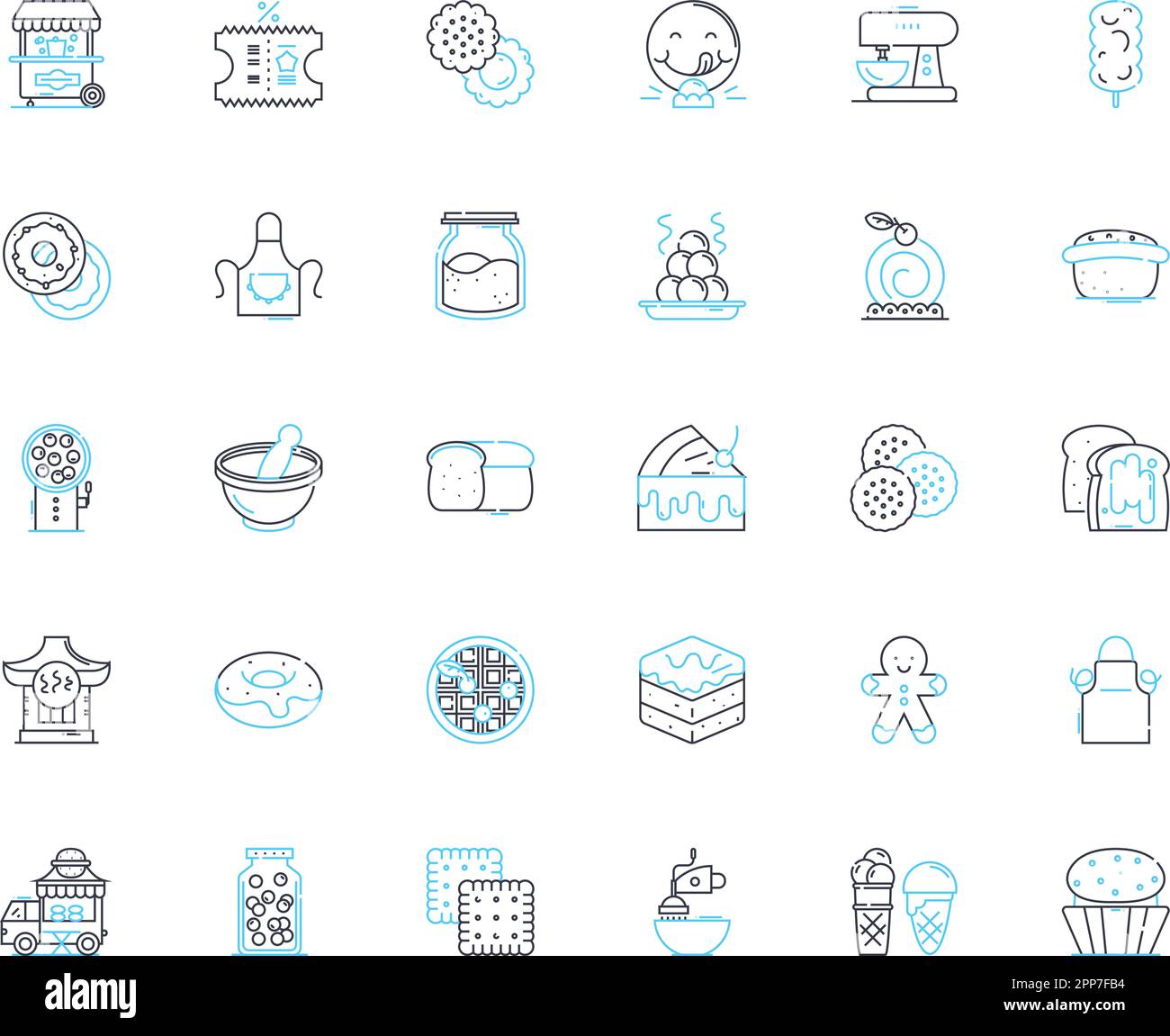 Sushi chef linear icons set. Culinary, Skillful, Creative, Precision, Sashimi, Umami, Japanese line vector and concept signs. Delicate,Technique,Fresh Stock Vector