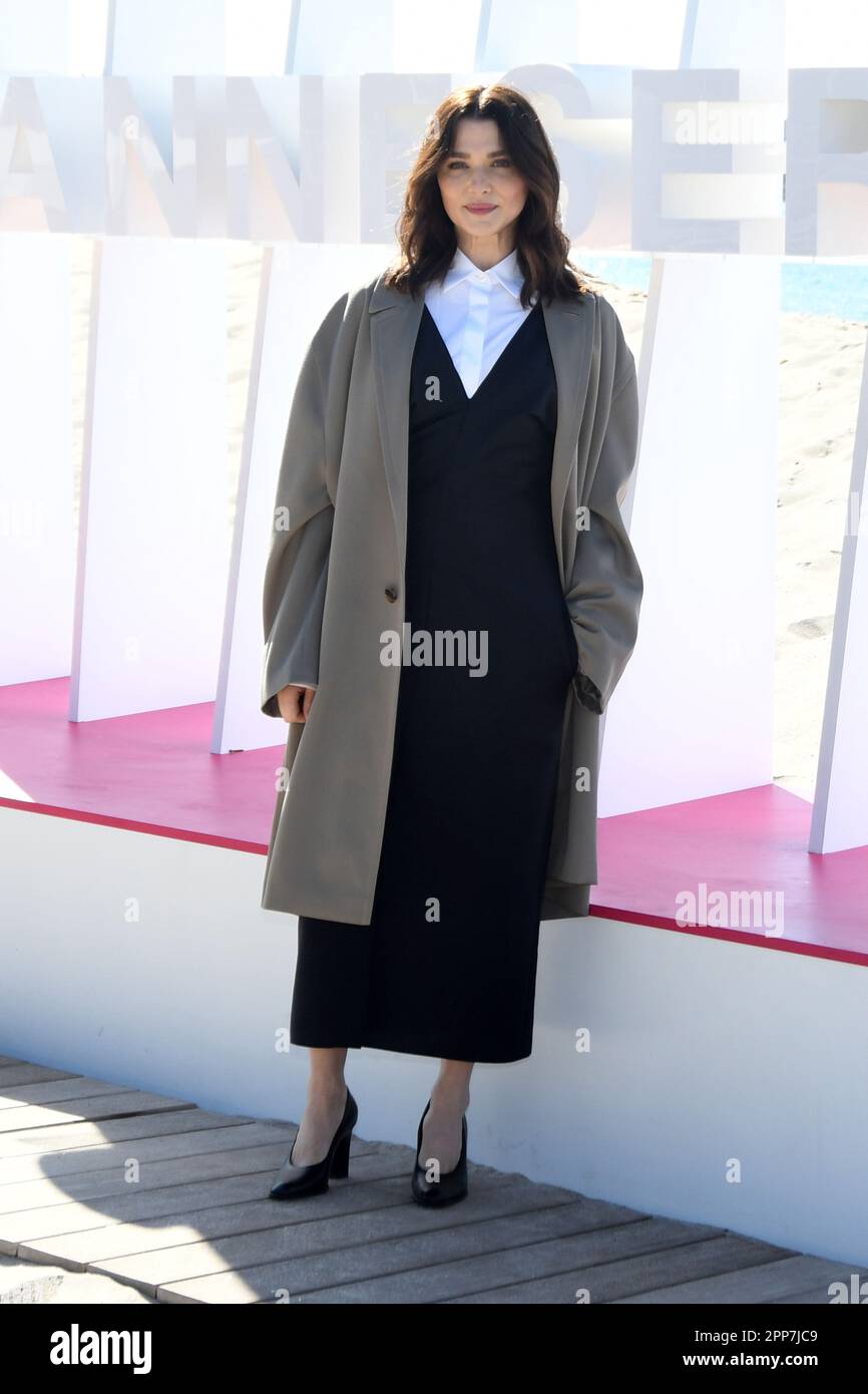 CANNES,FRANCE - APRIL 15 CANNES, Rachel Weisz   attend the Dead Ringers Photocall during Day Two of 6th Canneseries International Festival : Day Two o Stock Photo