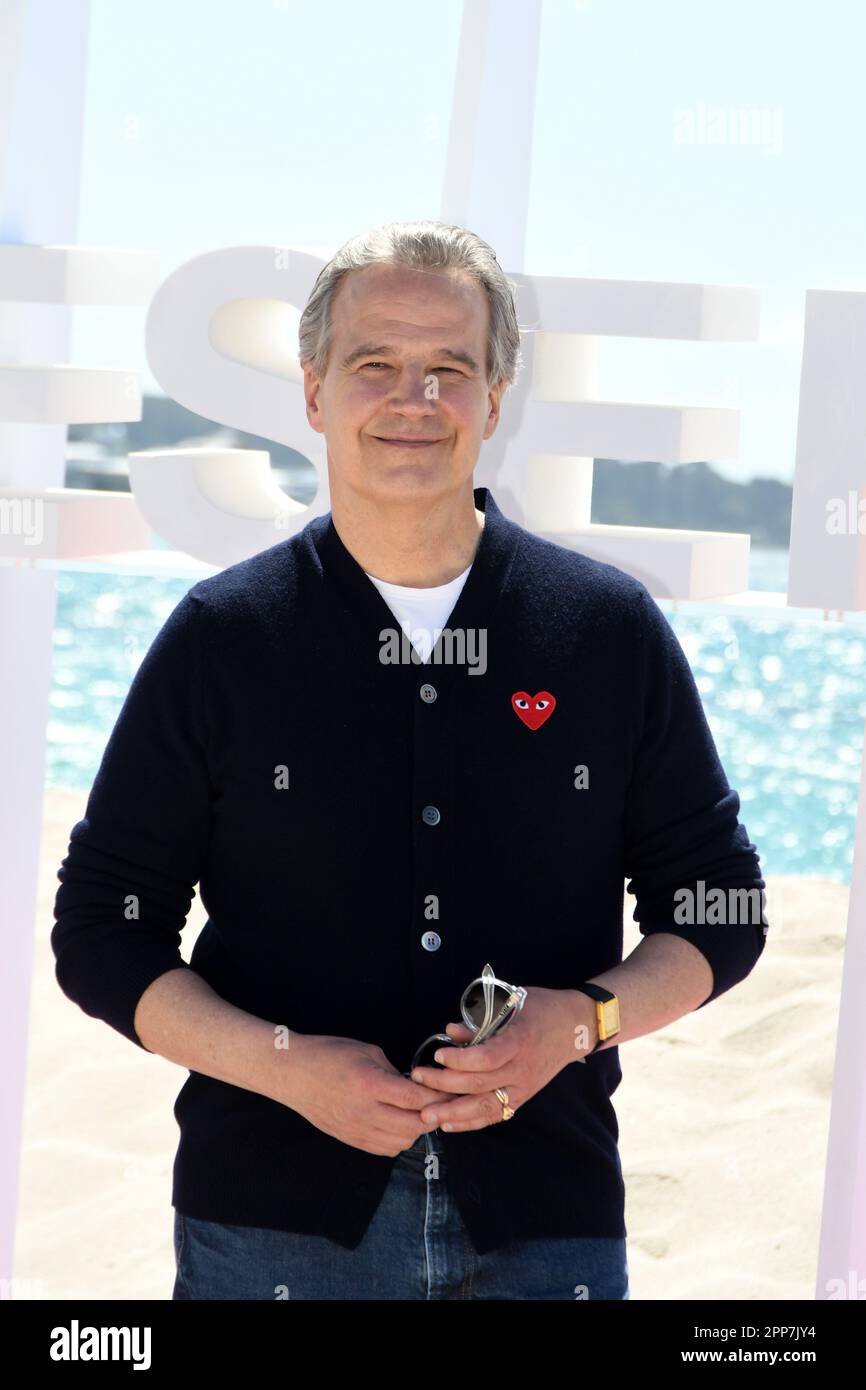 CANNES,FRANCE - APRIL 15  CANNES,Tony Phelan, attend the A Small Light Photocall during Day Two of the 6th Canneseries International Festival on April Stock Photo