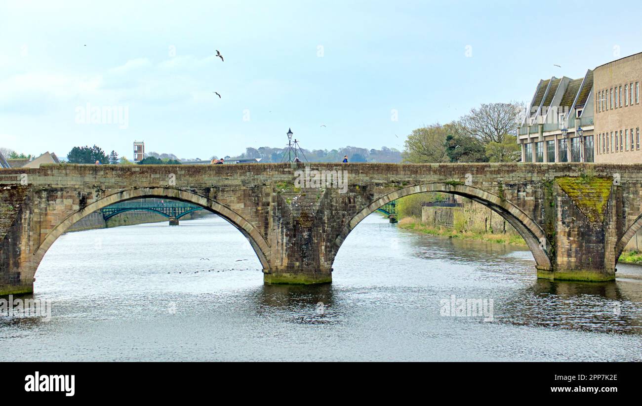 Old Bridge Of Ayr over The River Ayr Stock Photo
