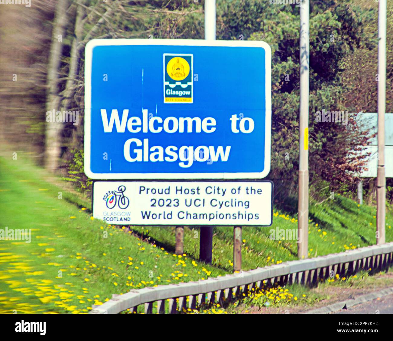 Glasgow, Scotland, UK 22nd April, 2023. The UCI Cycling World Championships inaugural edition is