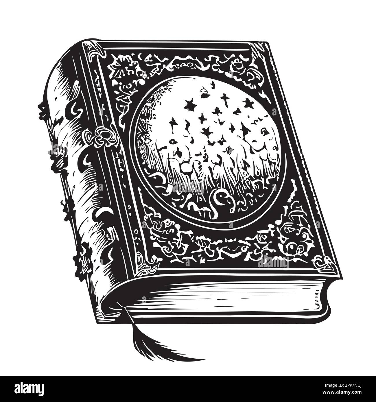 Quran muslim book sketch hand drawn illustration Stock Vector Image ...