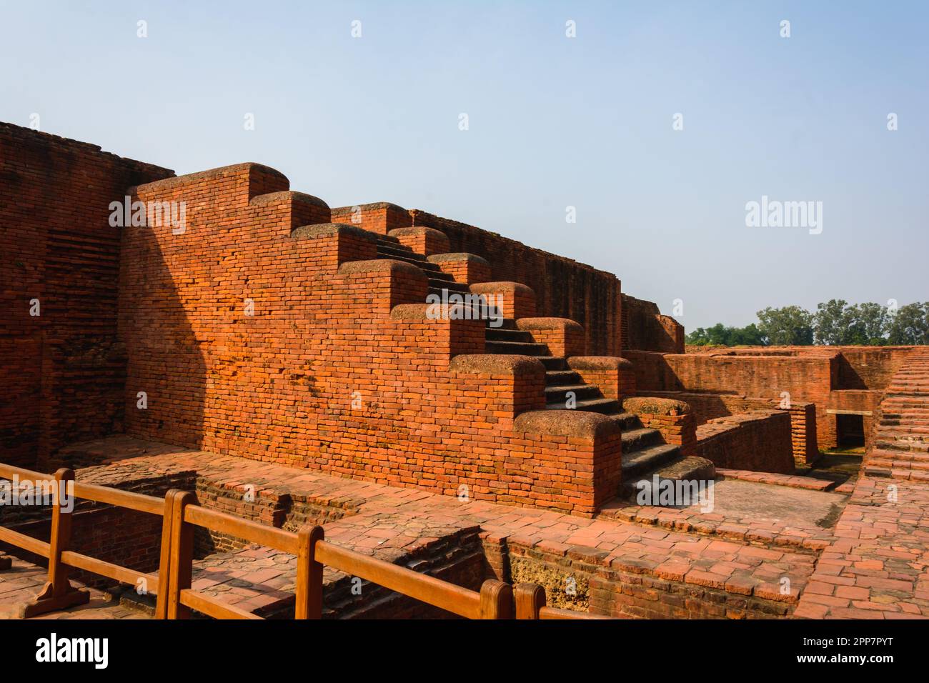 Nalanda | Ancient Nalanda University | Ruins of Nalanda, India Stock Photo