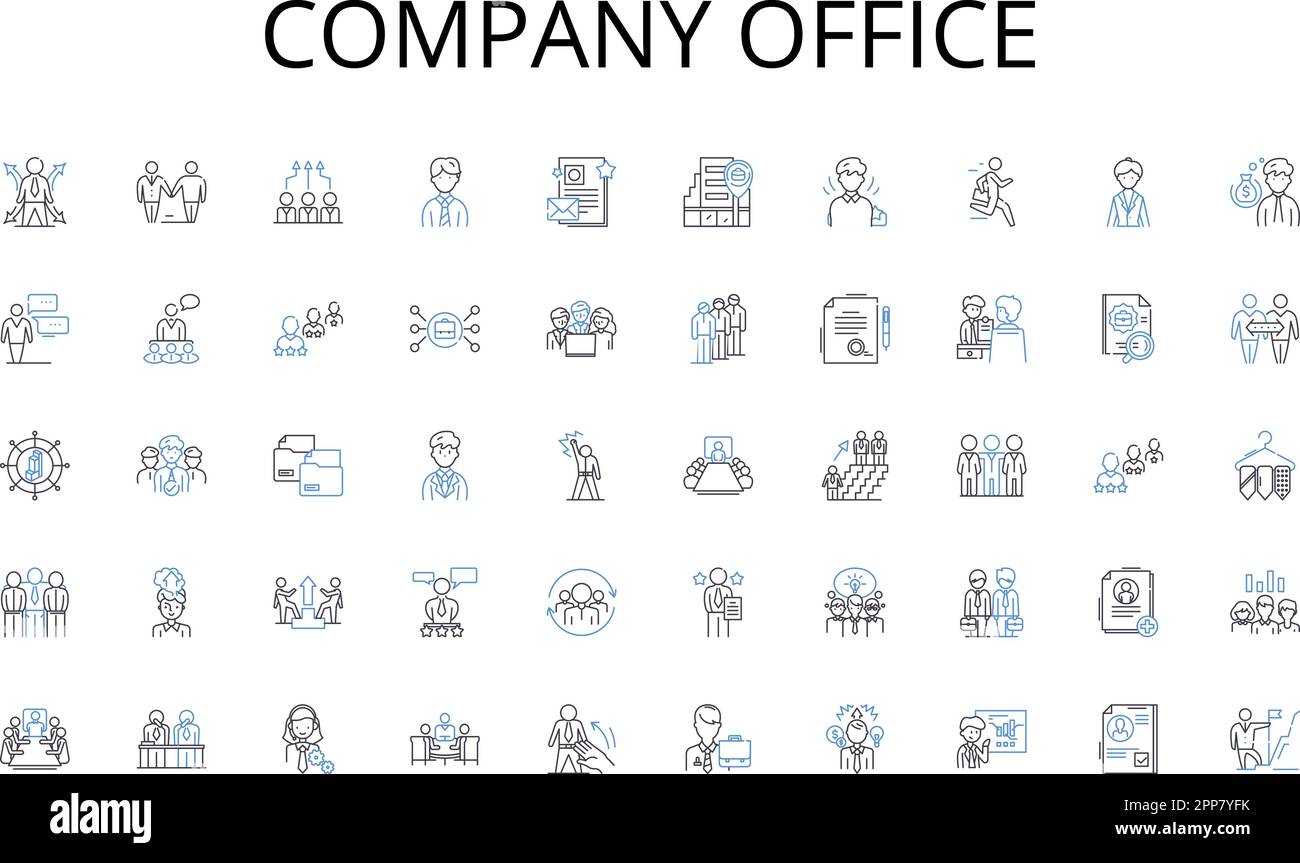 Company office line icons collection. Adventure, Thrill, Expedition ...