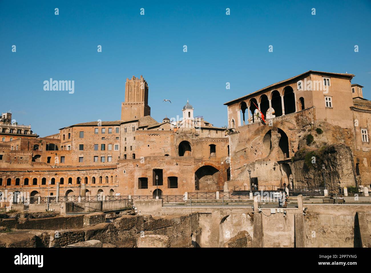 Ancient Historic buildings in Rome, Italy while walking through the ...