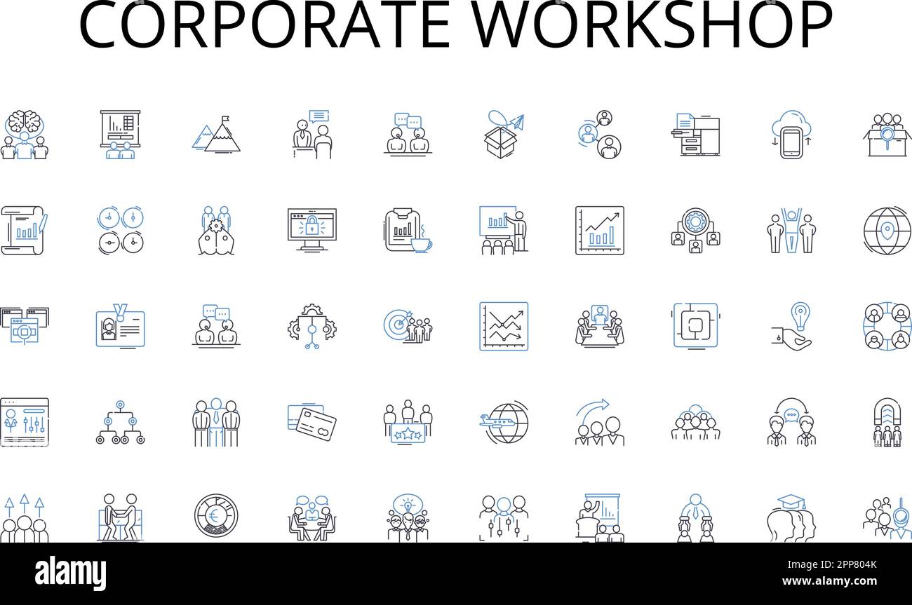 Corporate workshop line icons collection. Rapid, Efficient, Expedited, Instant, Express, Prompt, Speedy vector and linear illustration. Lightning-fast Stock Vector