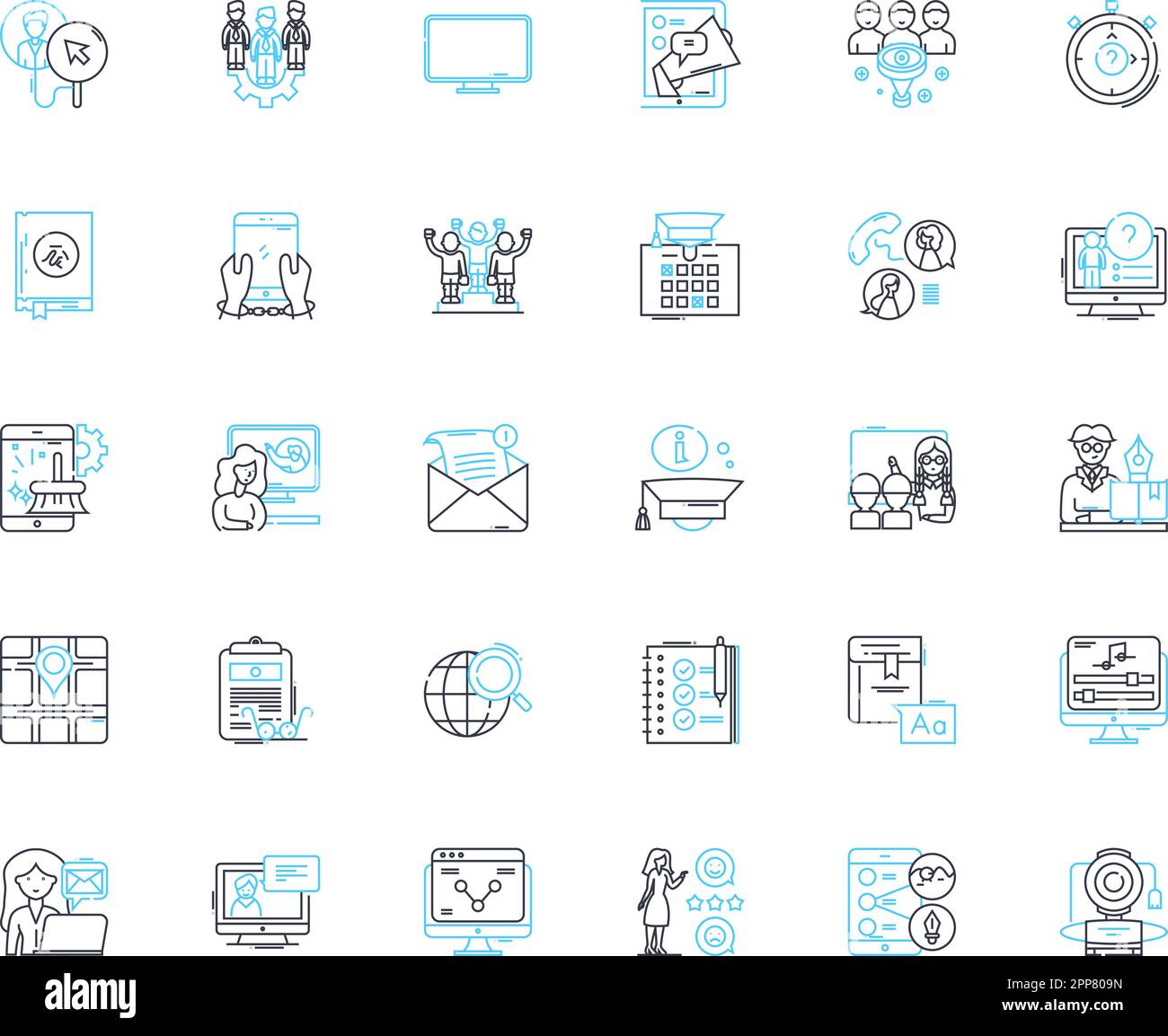 Journalist linear icons set. Investigative, Curious, Ethical ...