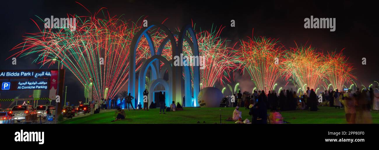 Eid Al Fitr 2023 Celebrations And Fireworks At Doha Corniche 22 04 2023