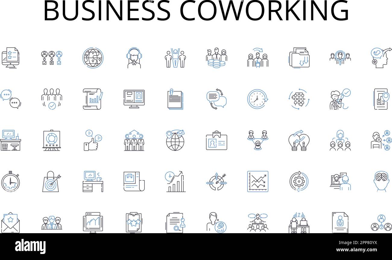 Business coworking line icons collection. Crafting, Knitting, Sewing ...