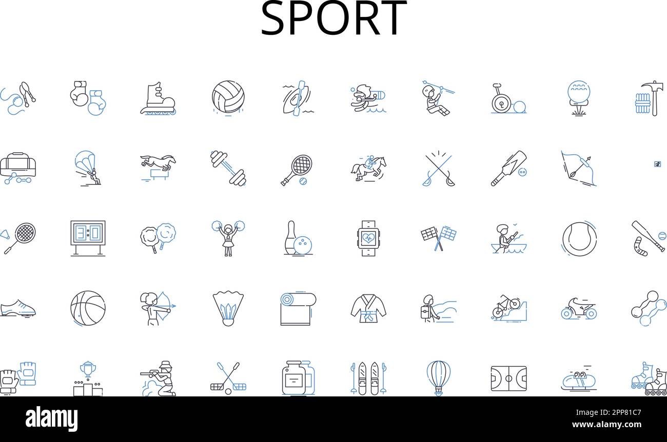 Sport line icons collection. Journalism, Headlines, Reporting, Breaking, Investigative, Current, Editorial vector and linear illustration. Coverage Stock Vector