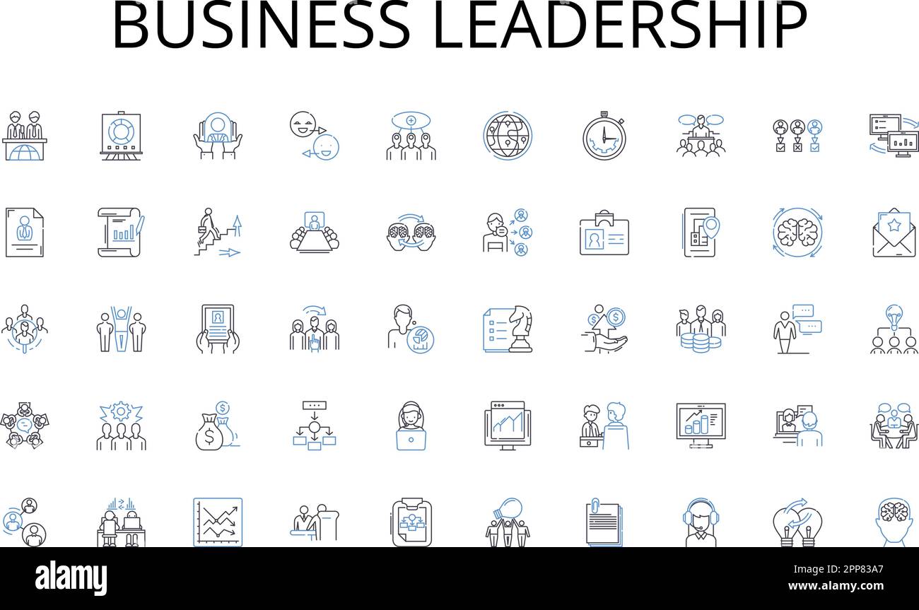 Business leadership line icons collection. Shopping, Merchandise, Sales, Discounts, Retailers, Customers, Consumerism vector and linear illustration Stock Vector