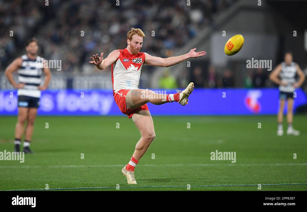 Aaron Francis of the Swans is seen in action during the AFL Round 6 ...