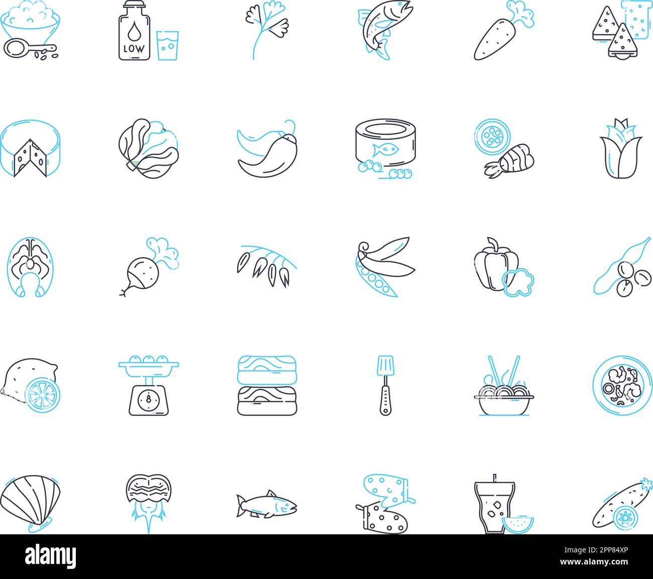 Bistro linear icons set. French, Cuisine, Delightful, Elegant, Gourmet ...