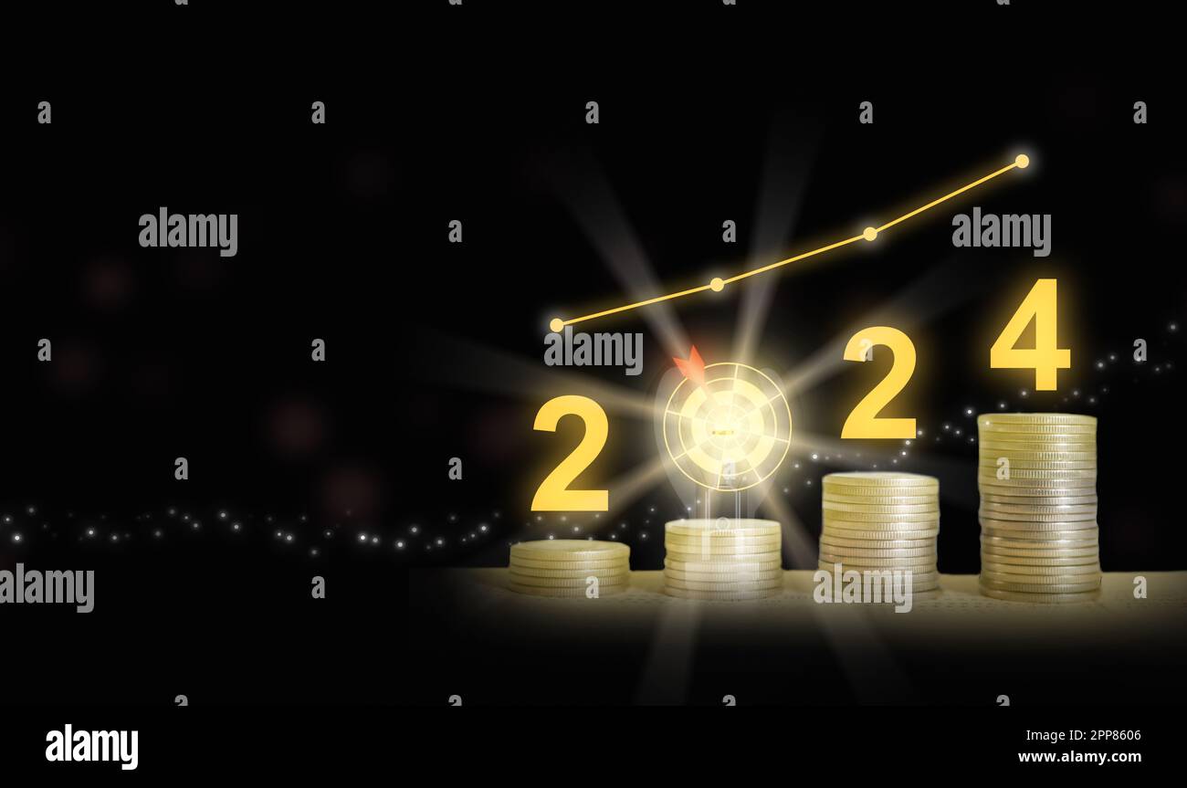 The year 2024 for investment, startup, and new projects. A row of