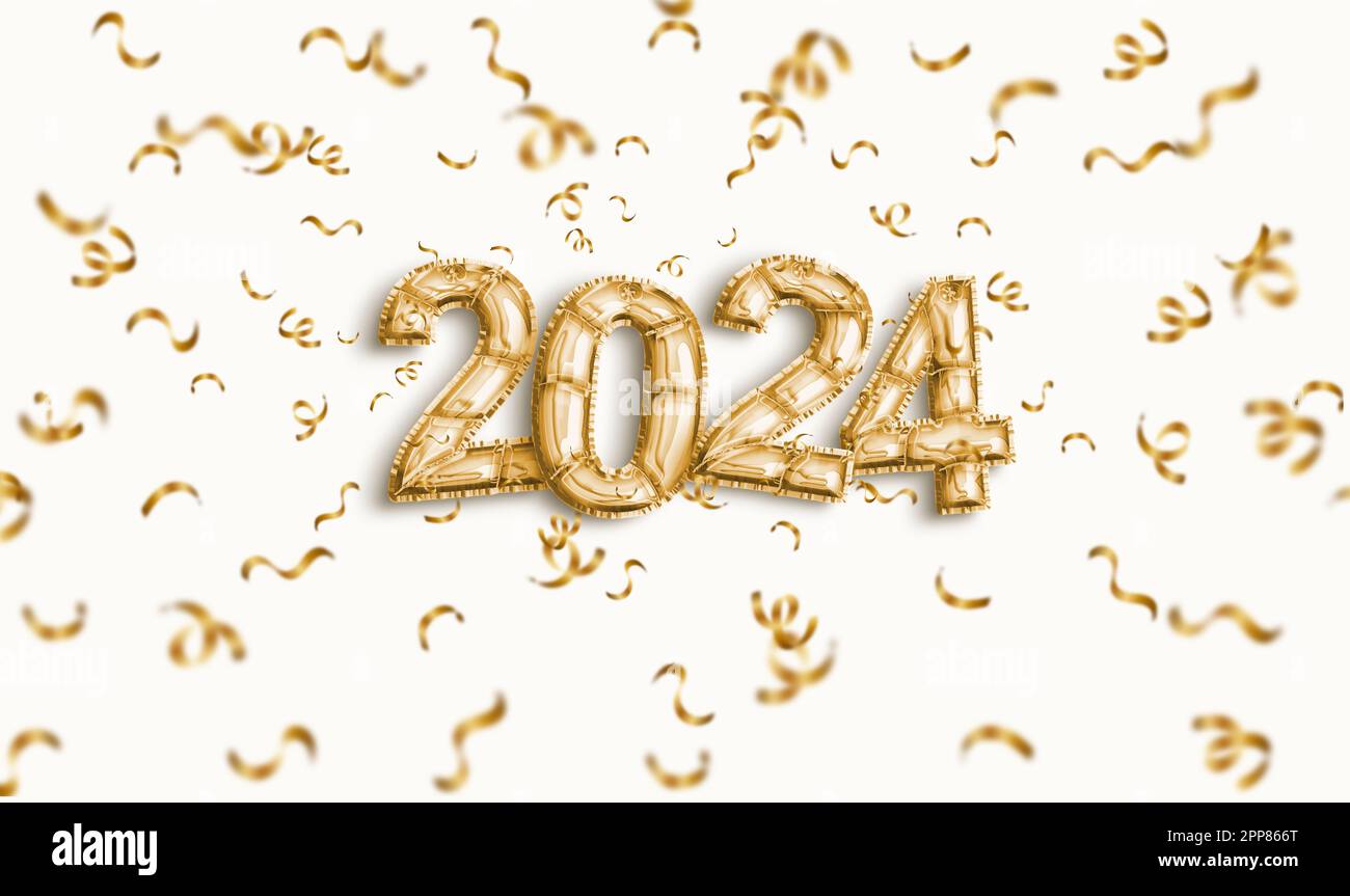 2024 number balloons hi-res stock photography and images - Alamy