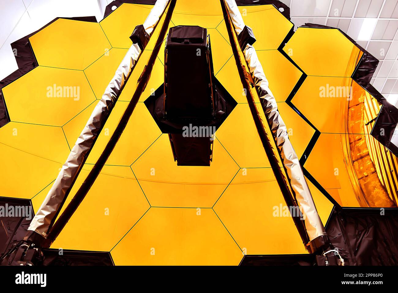 Large mirrors of the space telescope. Elements of this image furnished