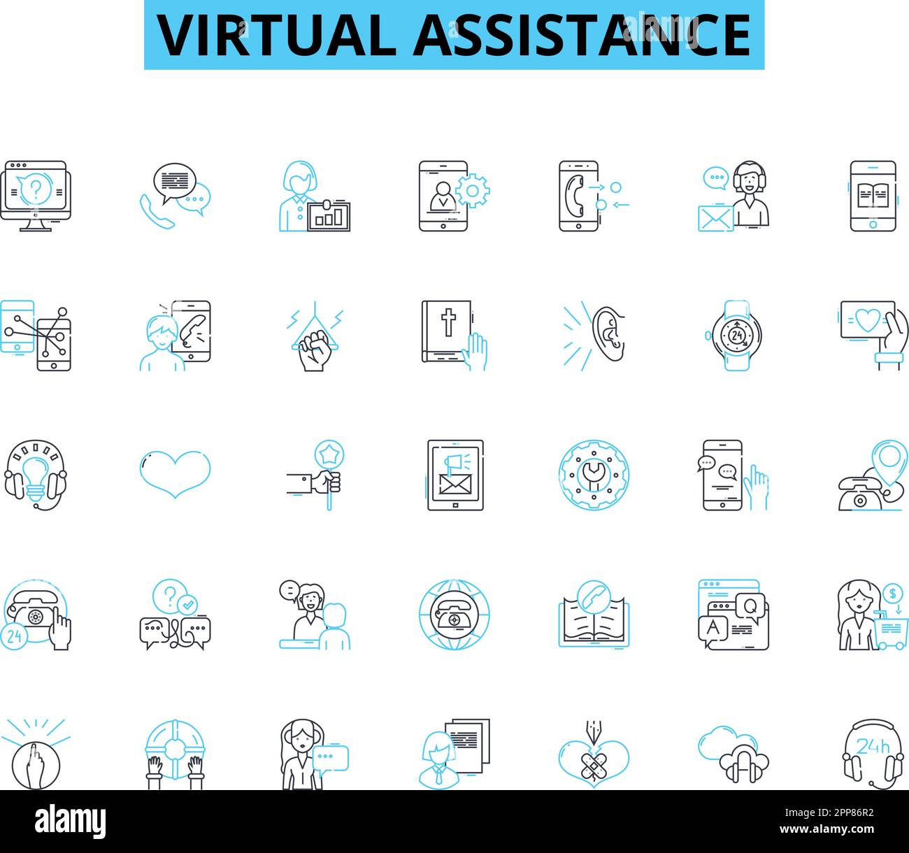 Virtual administrative assistance Stock Vector Images - Alamy