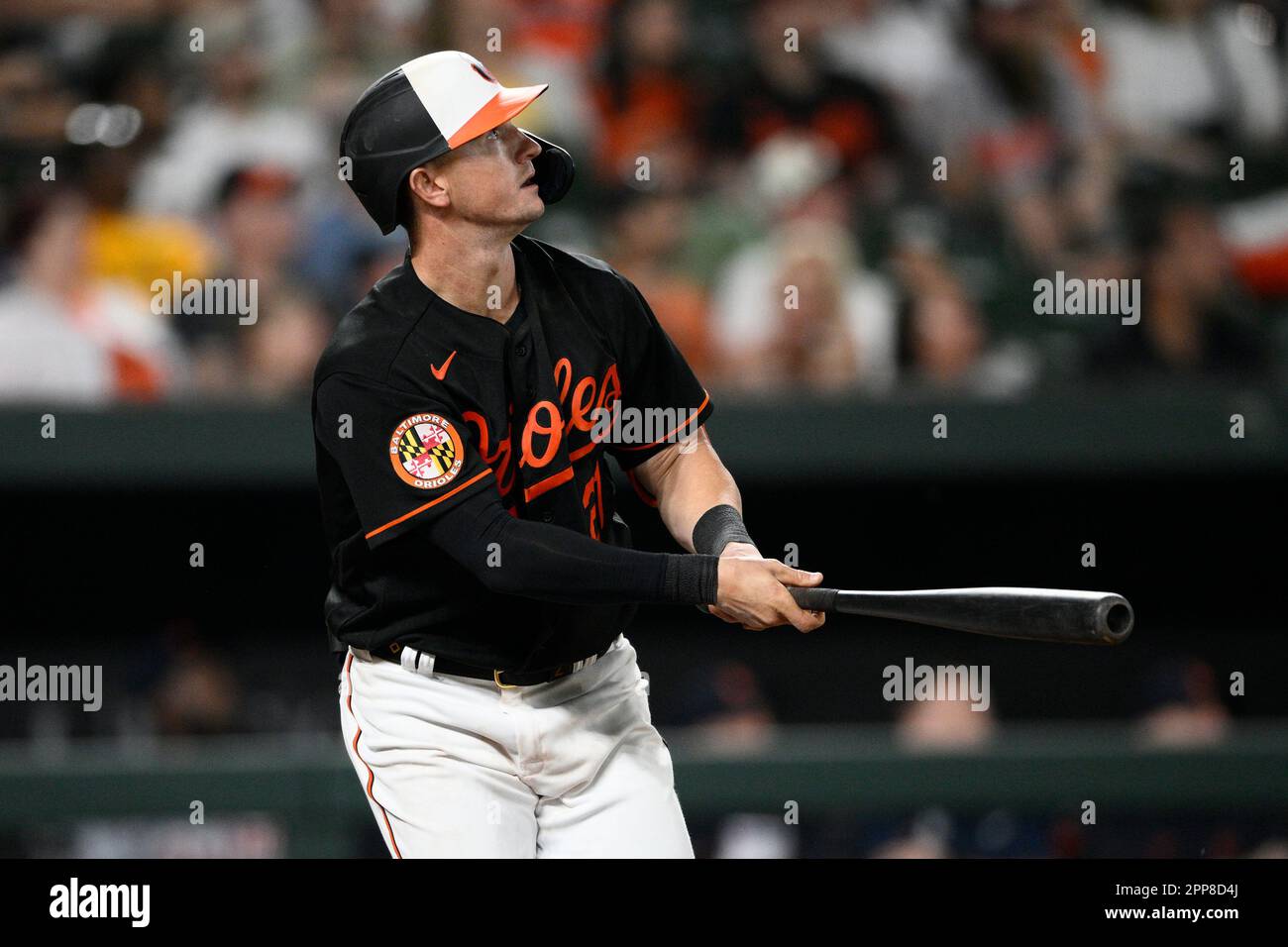 Baltimore Orioles' Cedric Mullins in action during a baseball game against  the Tampa Bay Rays, Wednesday, May 10, 2023, in Baltimore. (AP Photo/Nick  Wass Stock Photo - Alamy