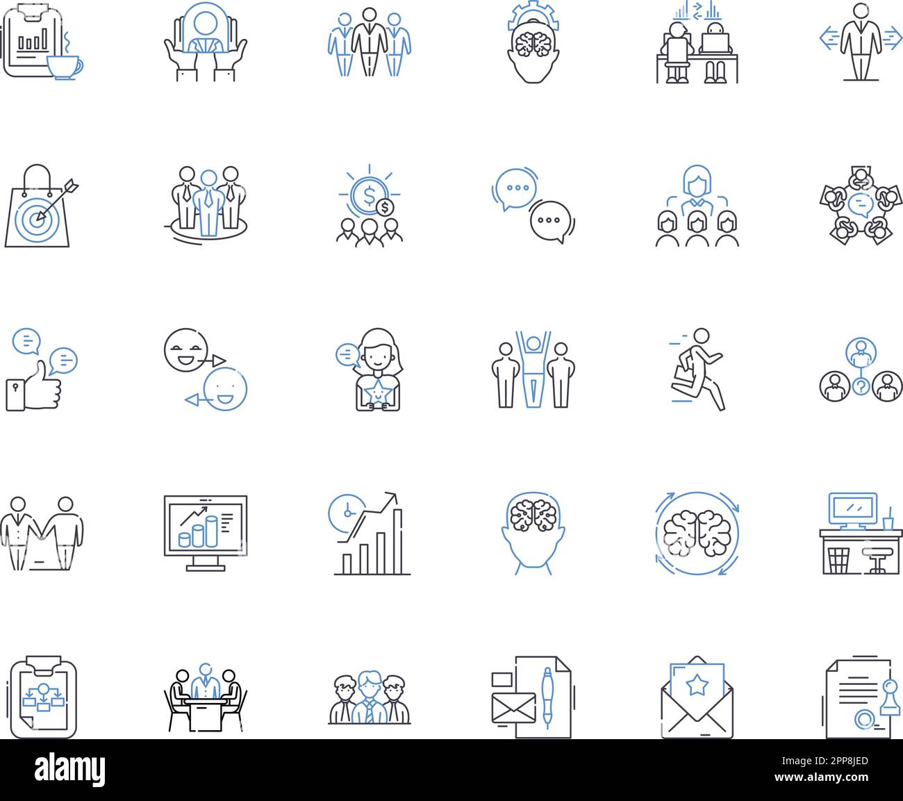 Customer service and satisfaction line icons collection. Satisfaction ...