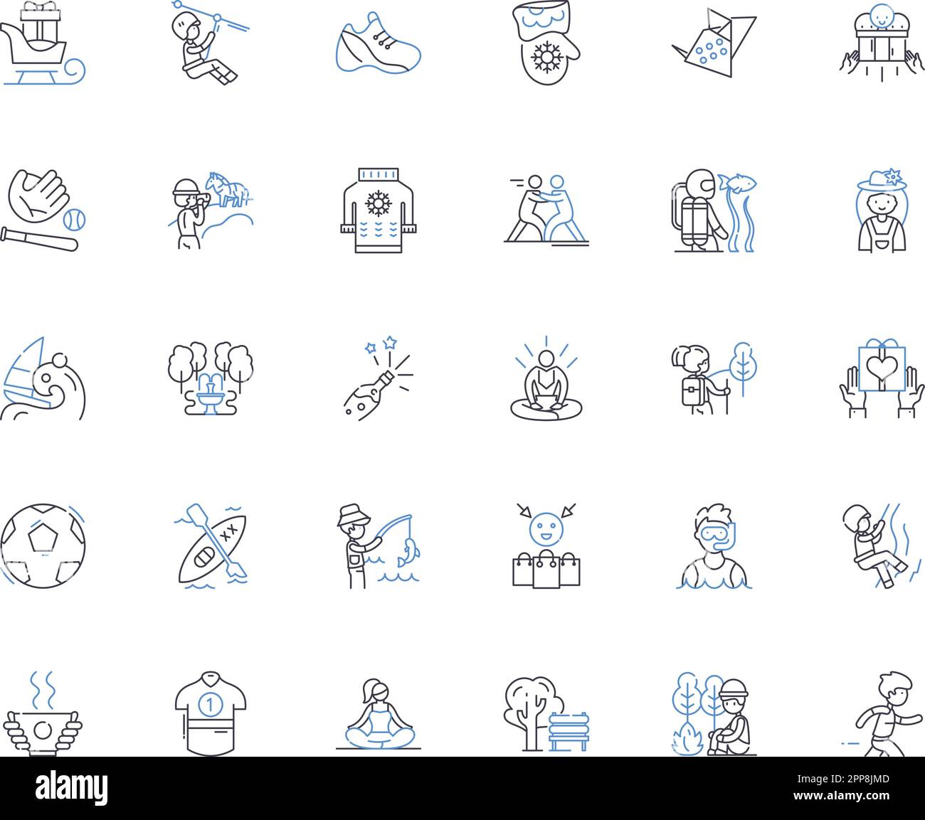 Occupied line icons collection. Confinement, Control, Resistance, Oppression, Struggle, Authority, Occupation vector and linear illustration Stock Vector