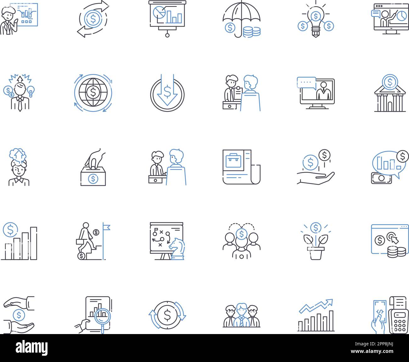 Enterprise idea line icons collection. Efficiency, Innovation ...