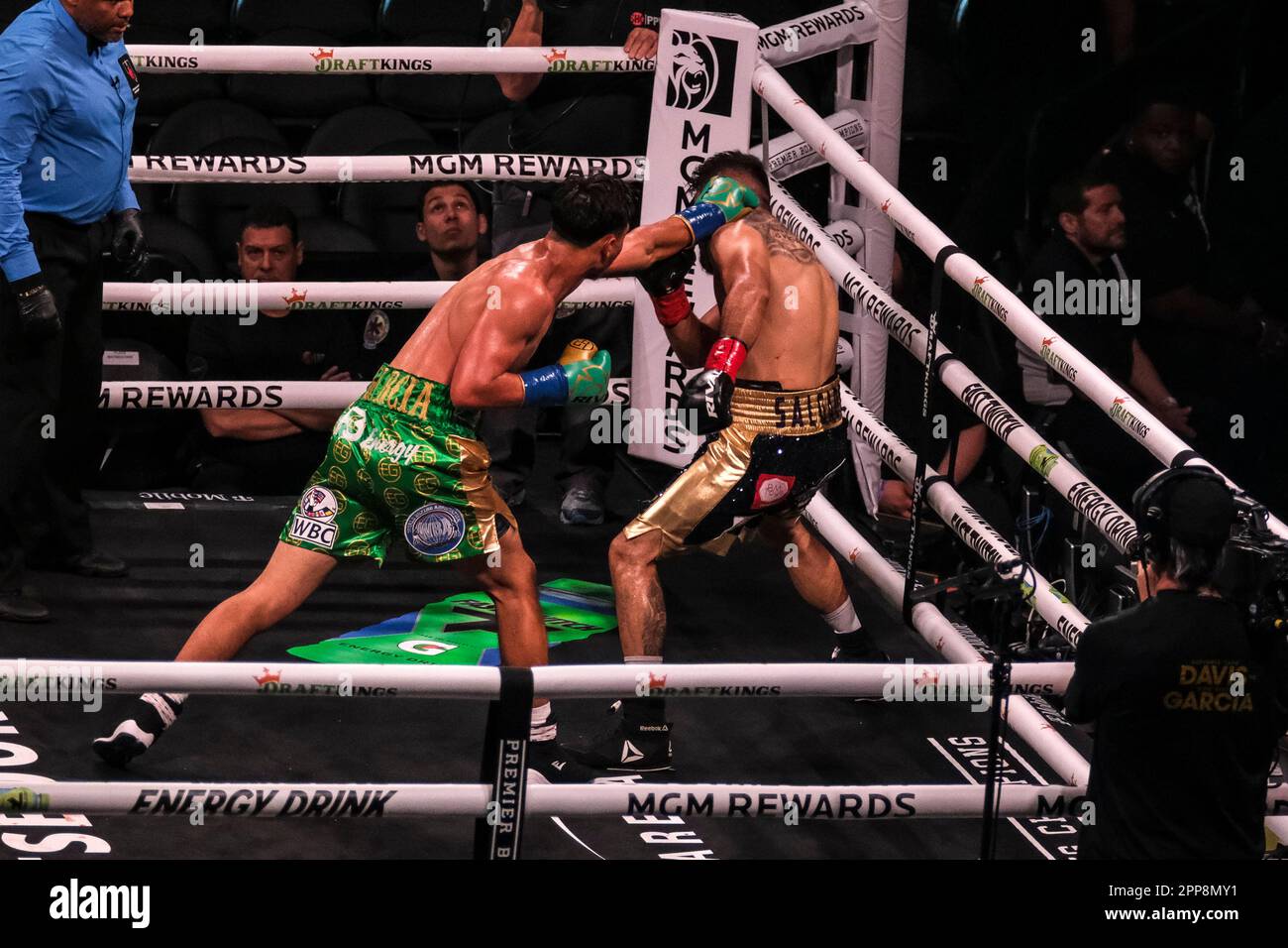 Las Vegas, Nevada, USA. 22nd Apr, 2023. Action between Elijah Garcia