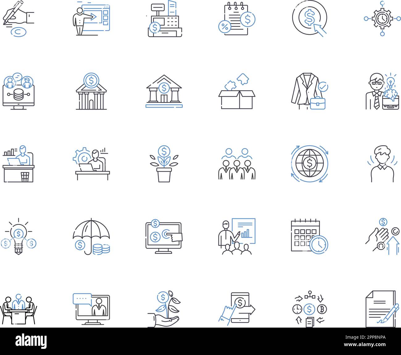 Knowledge Acquisition line icons collection. Learning, Understanding, Comprehension, Insight, Education, Expertise, Cognition vector and linear Stock Vector