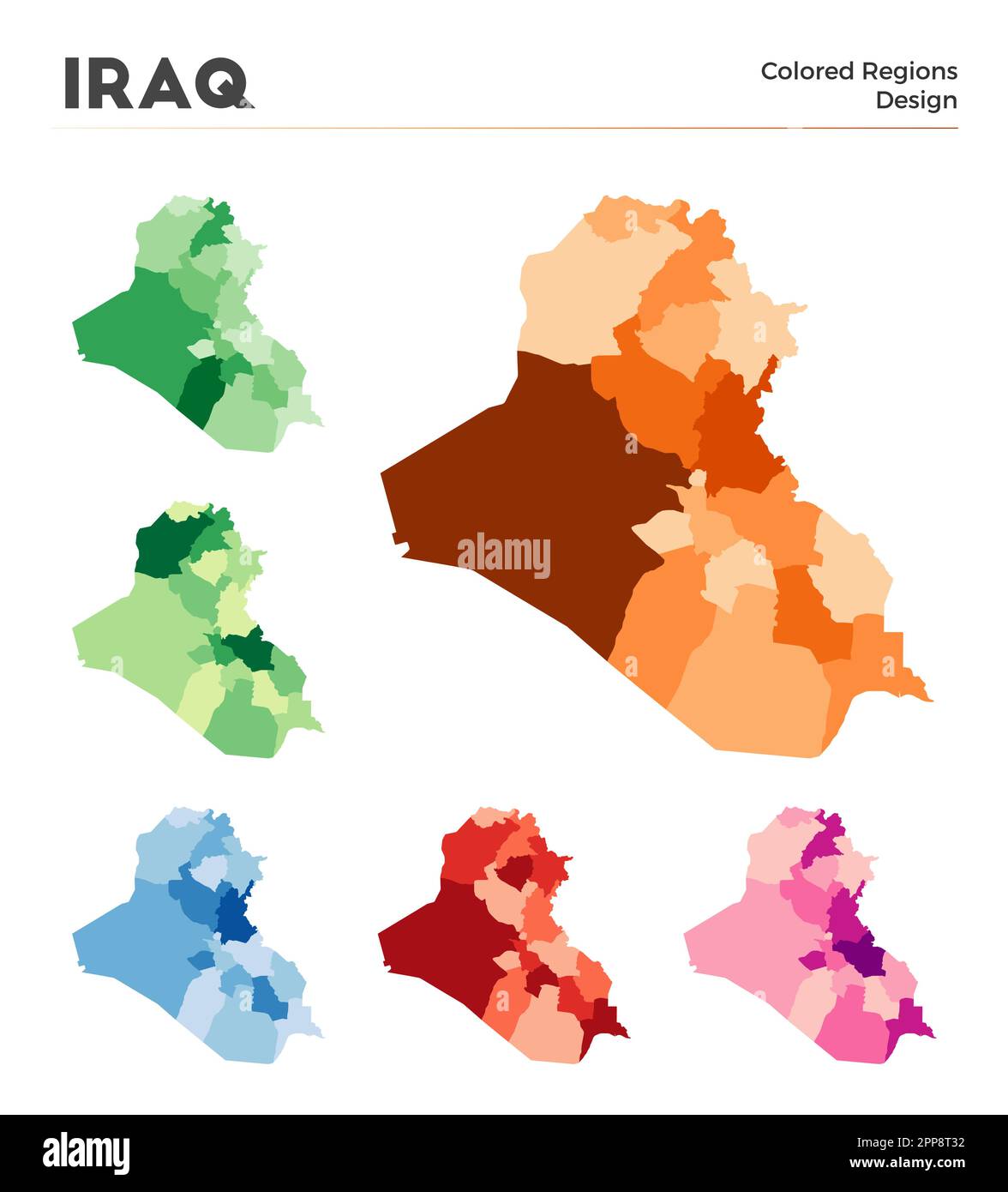 Republic of Iraq map collection. Borders of Republic of Iraq for your