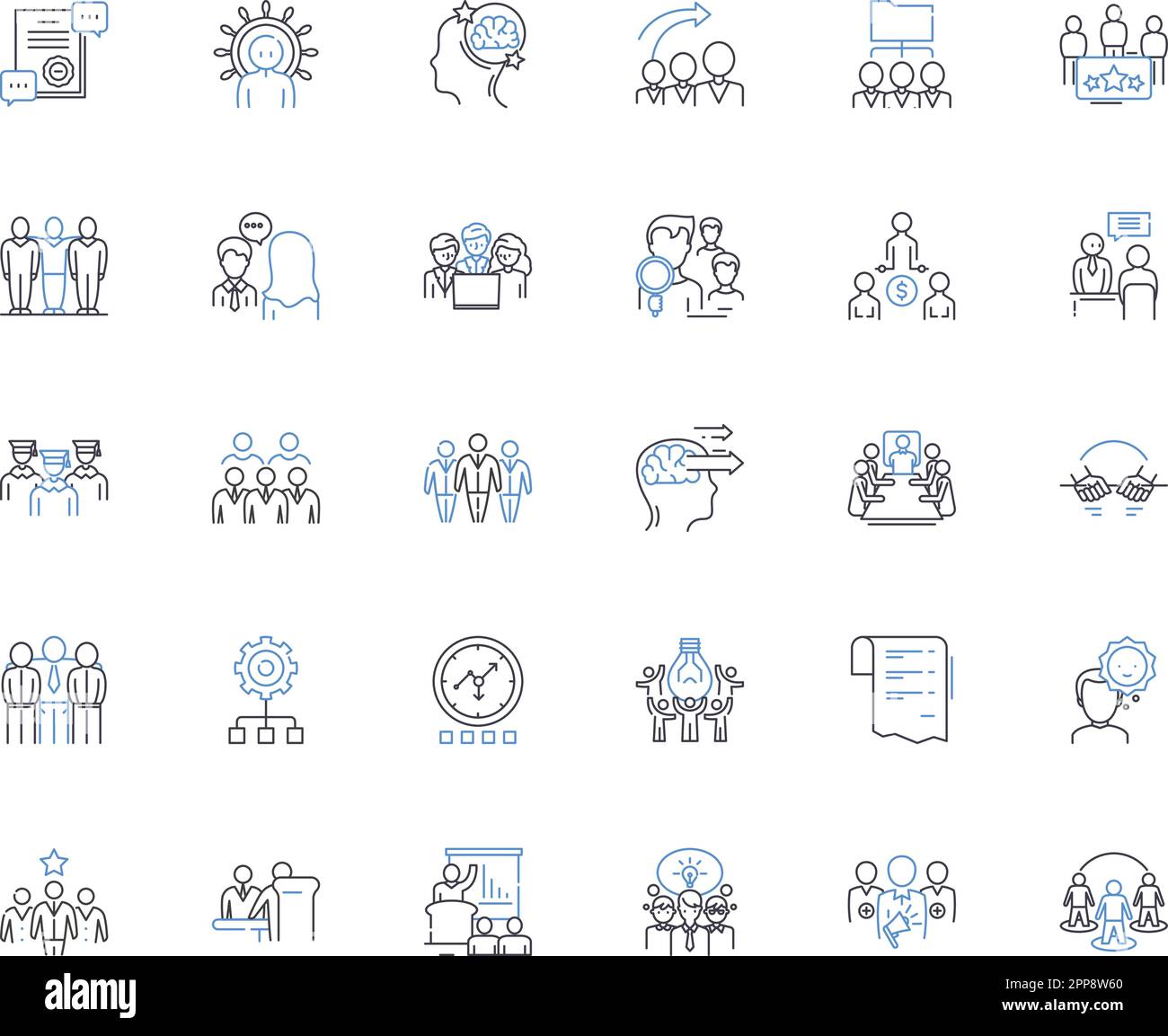 Commercial workforce line icons collection. Employment, Workforce ...