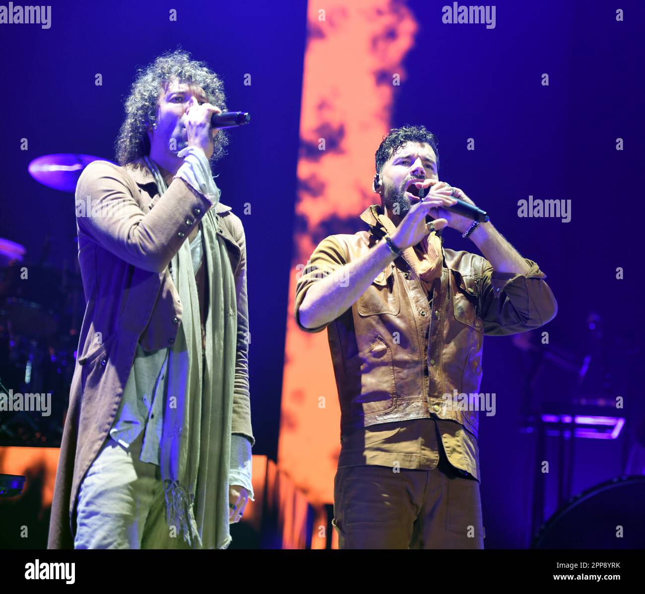 April 22, 2023, Norfolk, Virginia, USA: Grammy winners, christian band, For King & Country members JOEL and LUKE SMALLBONE bring the good word to the Chartway Arena at Old Dominion University in Norfolk, Virginia on 22 April 2023.Photo..Â©Jeff Moore (Credit Image: © Jeff Moore/ZUMA Press Wire) EDITORIAL USAGE ONLY! Not for Commercial USAGE! Stock Photo