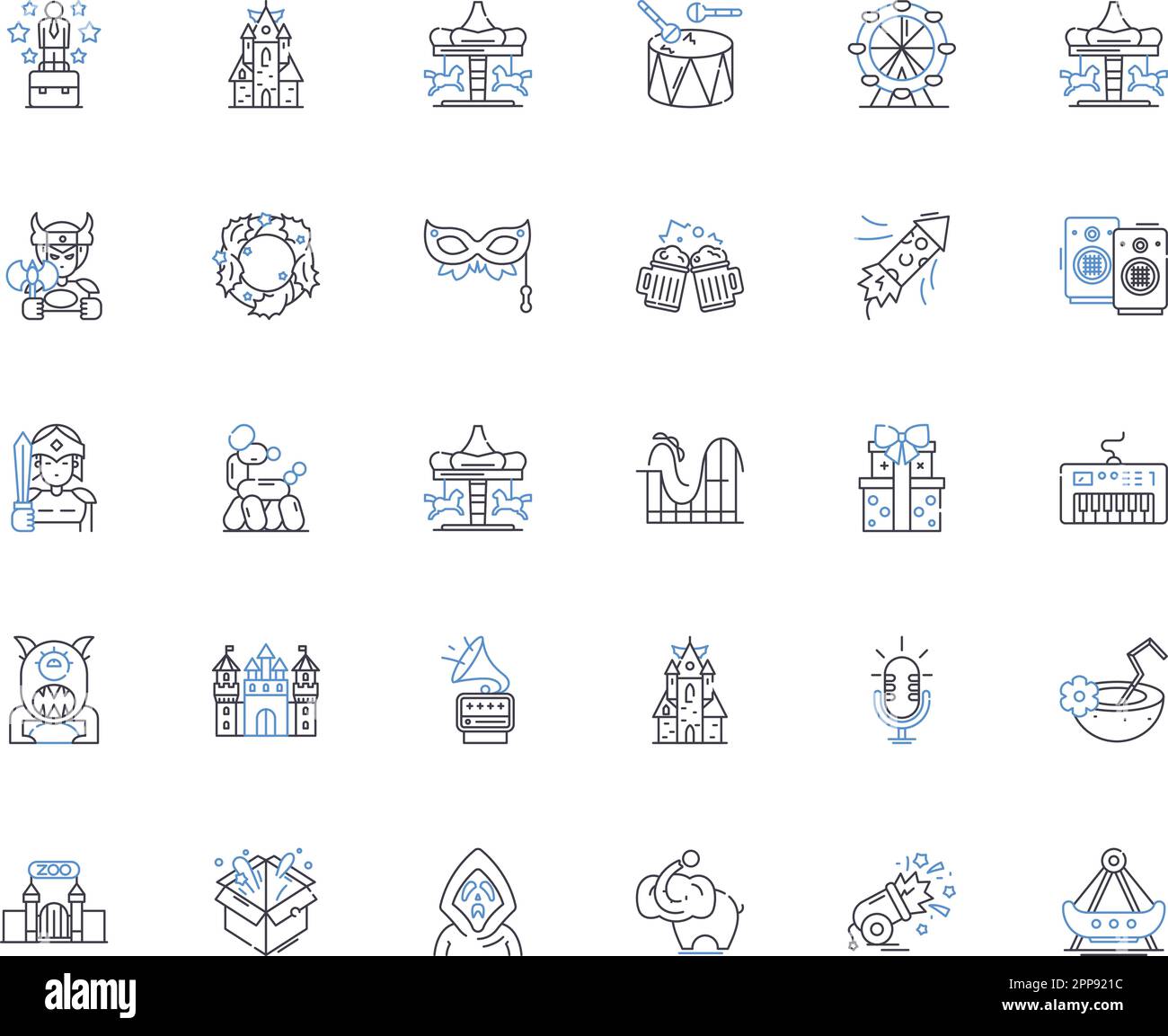 Commemoration line icons collection. Reflection, Memory, Tribute, Reminiscence, Celebration, Honor, Commemorative vector and linear illustration Stock Vector