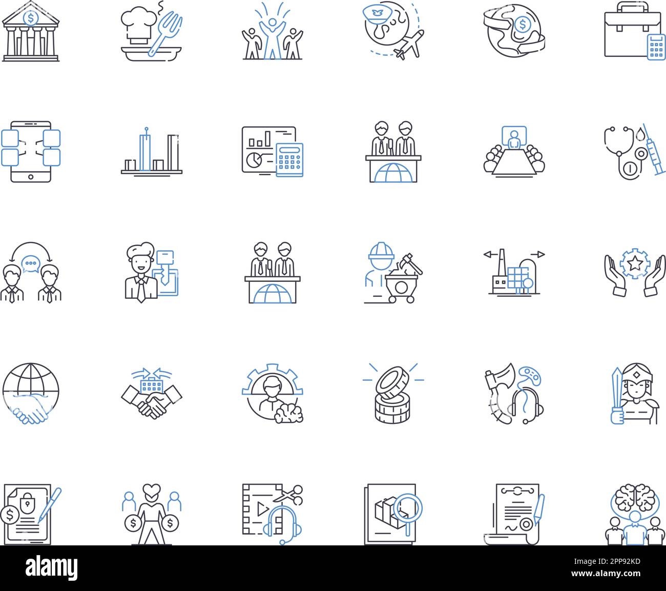 Venture studios line icons collection. Innovation, Incubator, Growth