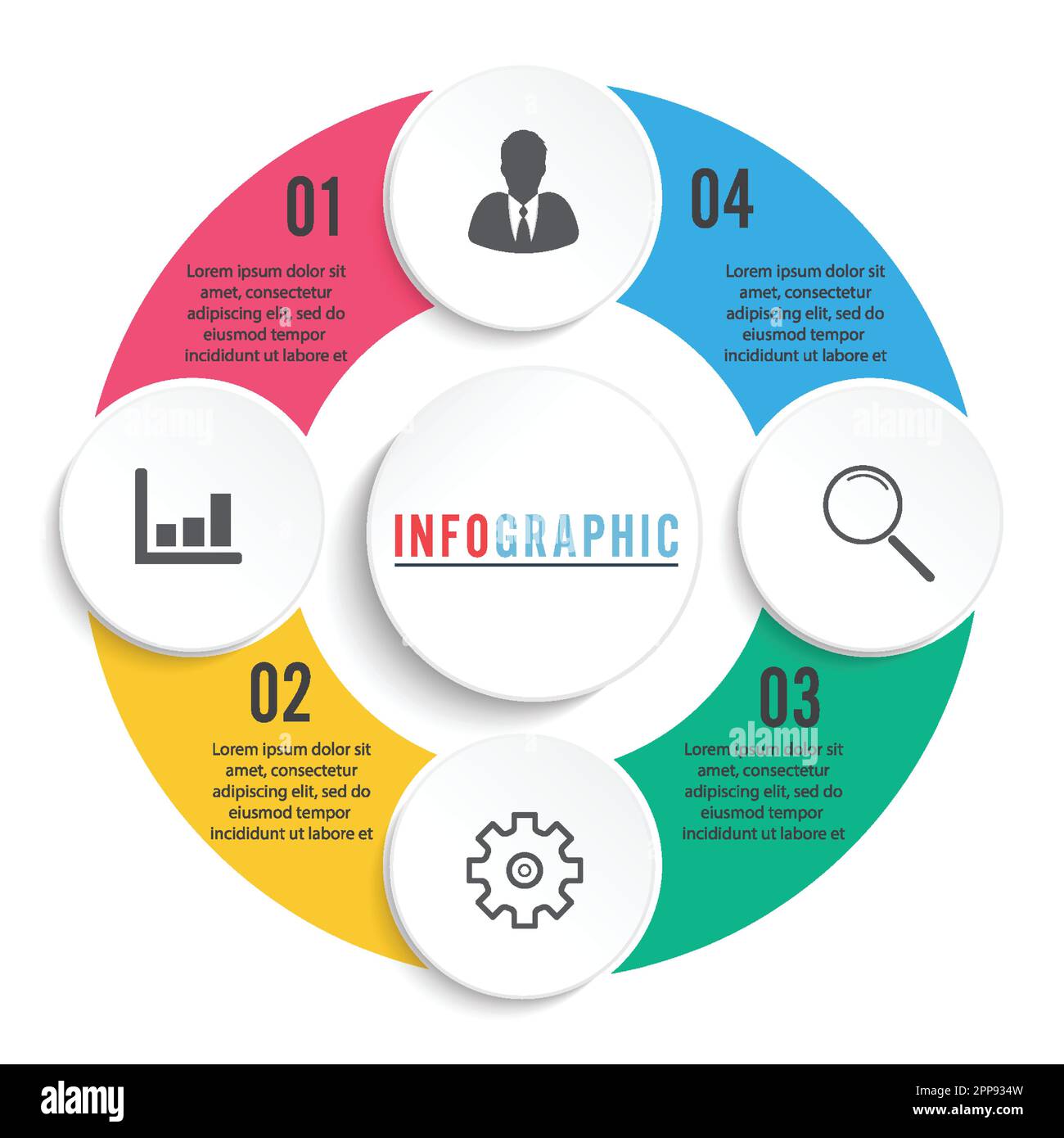 Vector illustration infographics 6 options. Template for brochure ...