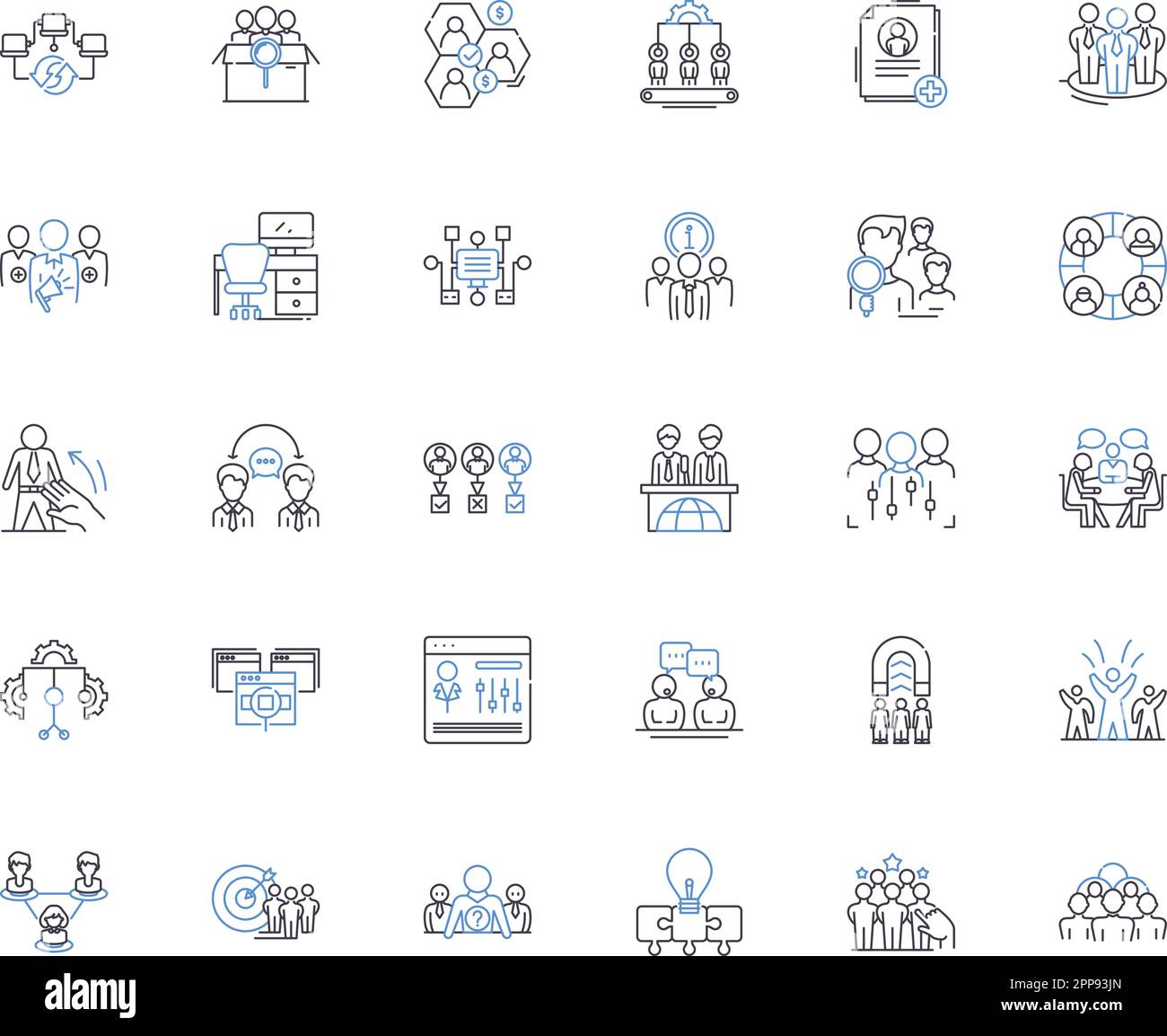 Study plan line icons collection. Time-management, Discipline, Focus ...
