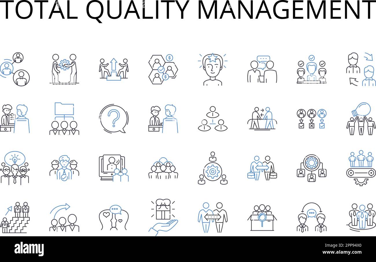 Total Quality Management line icons collection. Corporate Governance ...