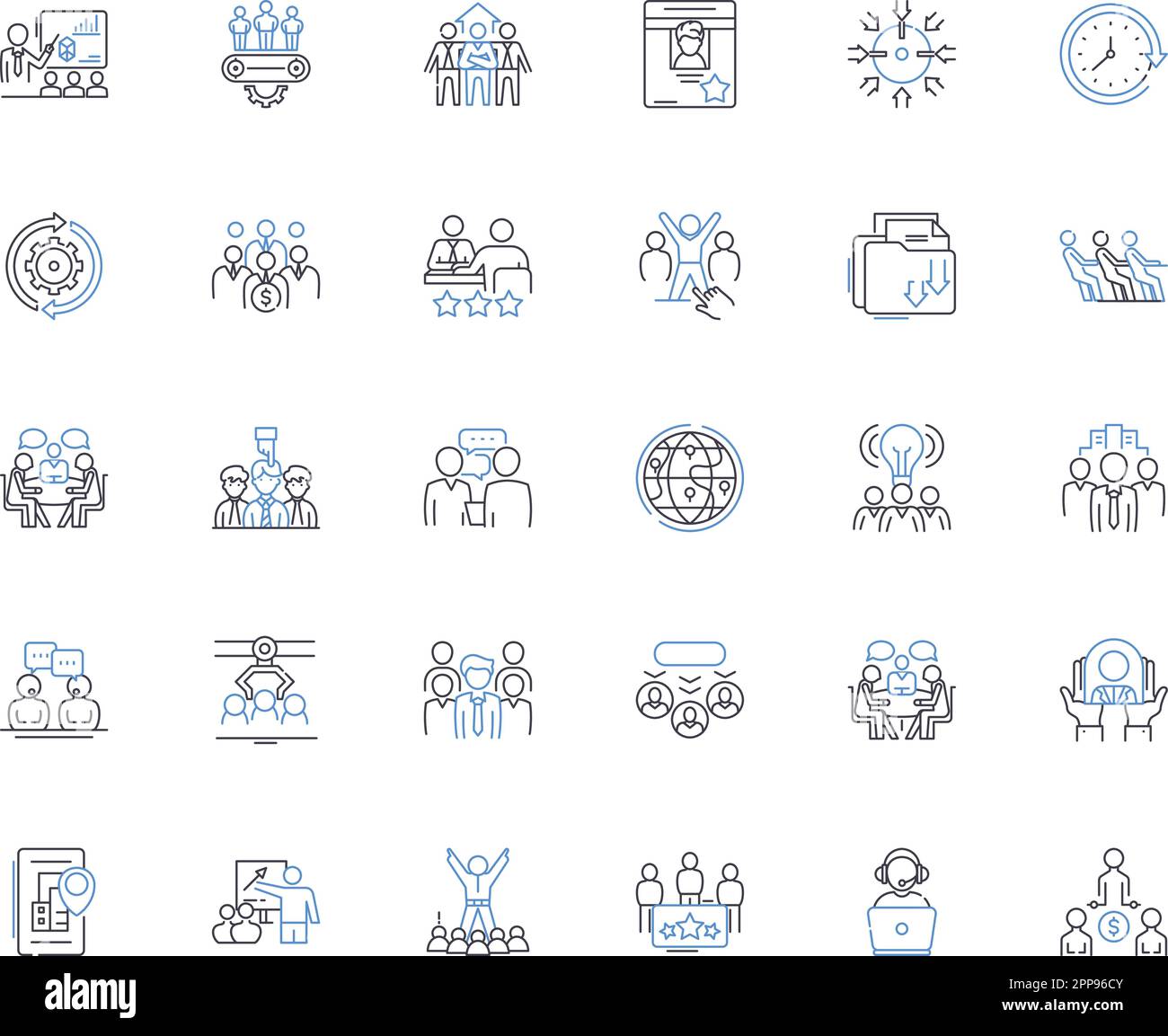 Financial establishment line icons collection. Bank, Finance ...