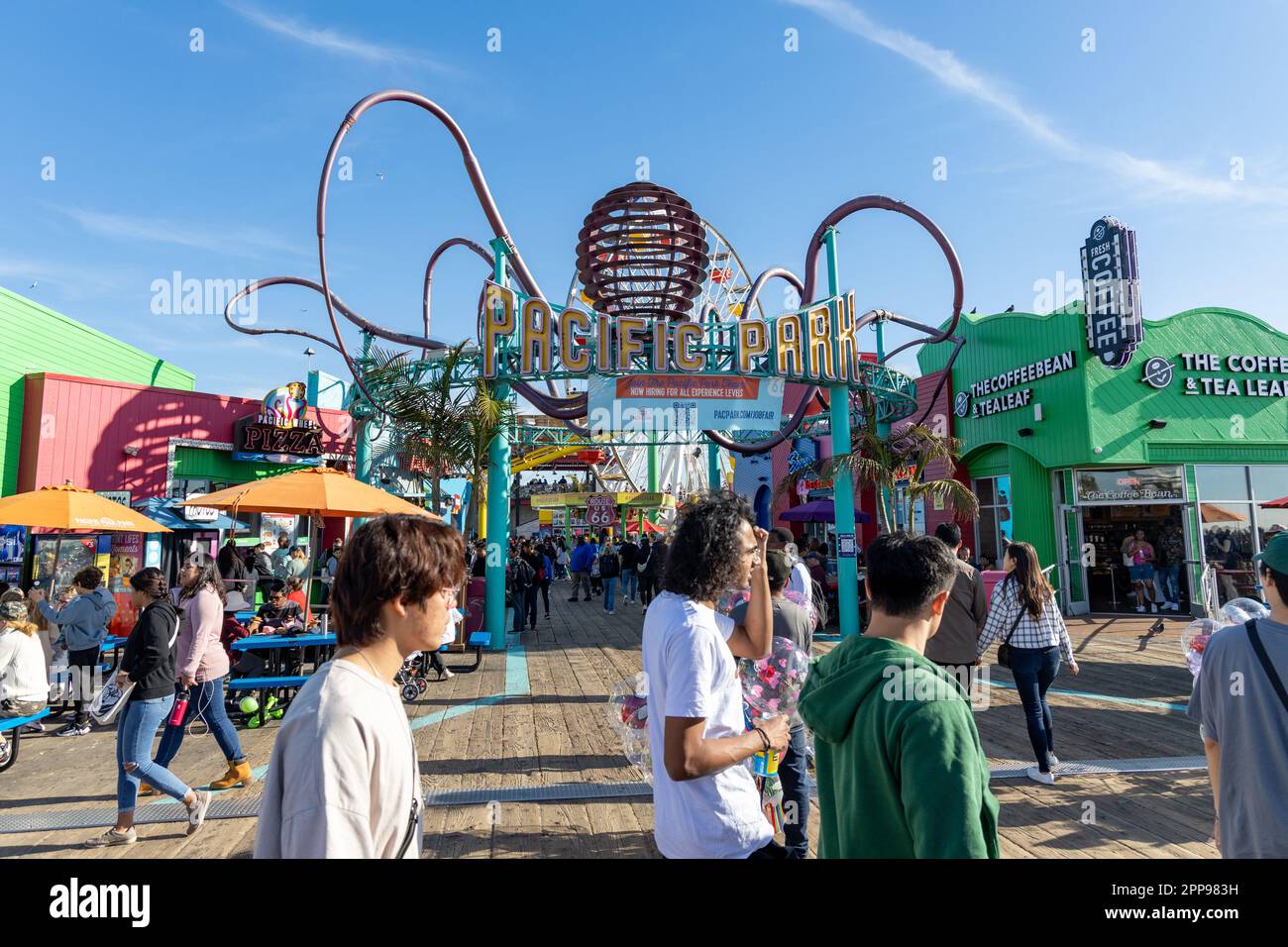 Pacific park carnival on the Santa monica pier located in California USA  taken on February 5th 2023 Stock Photo - Alamy